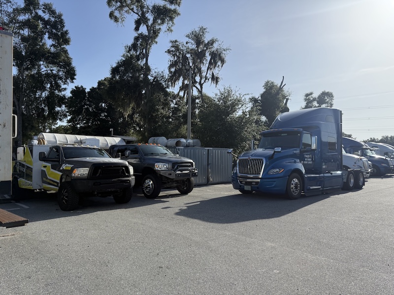 fx truck center trucks in parking lot